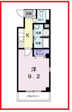 彩 ヴィレッジ(1K/2階)の間取り写真