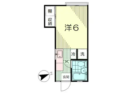 ラフィーネ尾山台II(ワンルーム/1階)の間取り写真