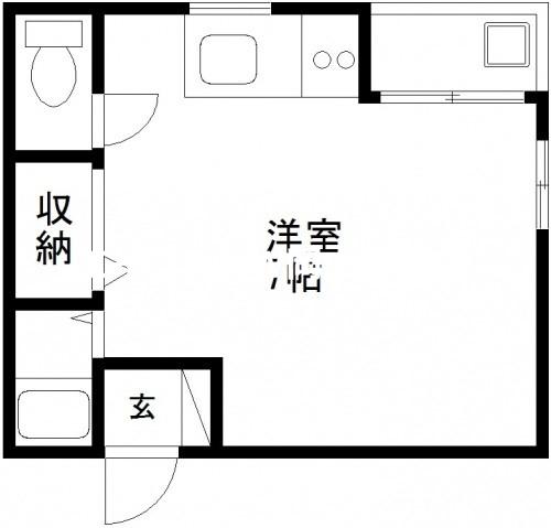 フレンチェ門田屋敷(ワンルーム/3階)の間取り写真