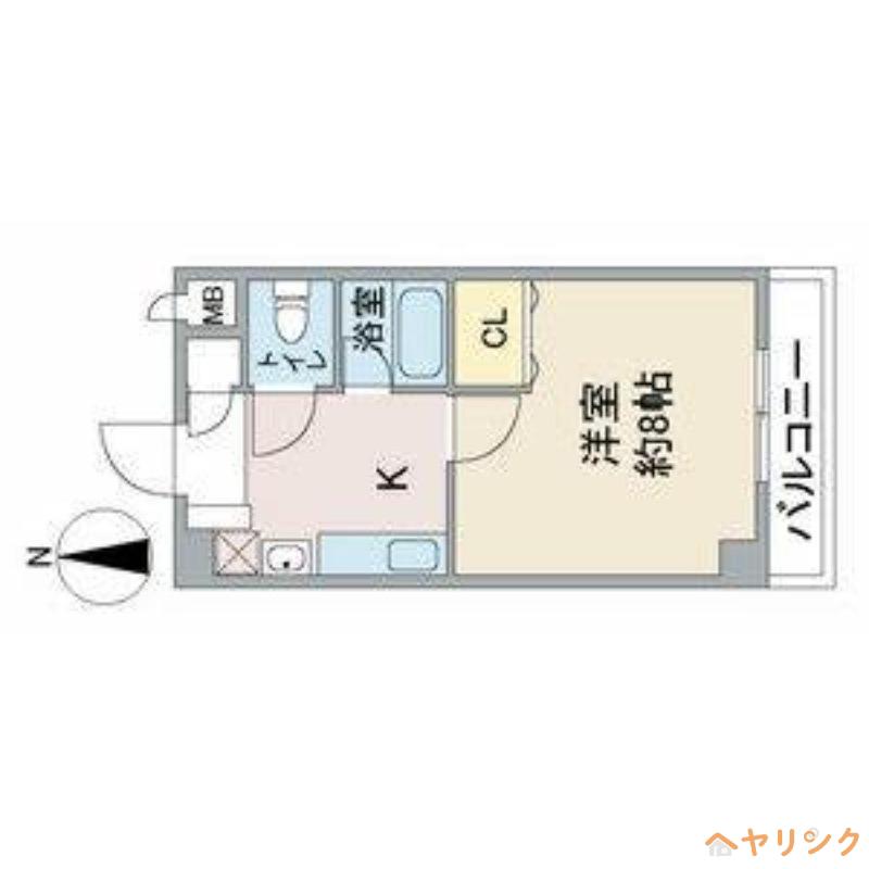 レージュ ウエスト(1K/3階)の間取り写真