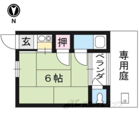 ヒサマツ荘(1K/1階)の間取り写真
