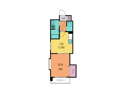 プレシード萩崎(1DK/5階)の間取り写真