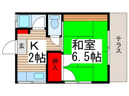 フジヤハイツ(1K/1階)の間取り写真