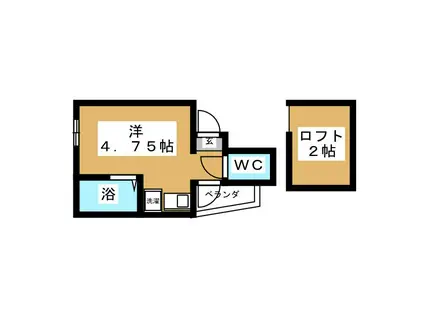 リーヴェルポート横浜子安I(ワンルーム/3階)の間取り写真
