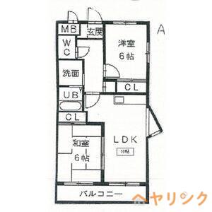 OYA HIGHTS(2LDK/1階)の間取り写真