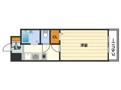 プリマヴェーラ天満(1K/7階)の間取り写真