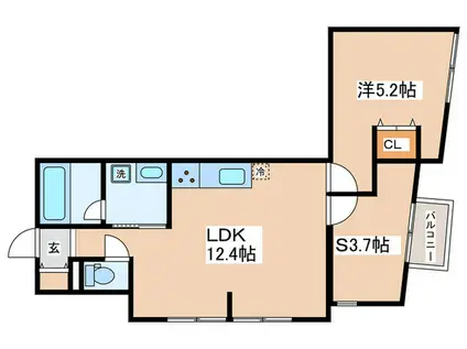 サウスERN VILLAGE I(1SLDK/1階)の間取り写真