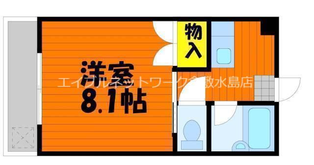 リーガI(1K/3階)の間取り写真