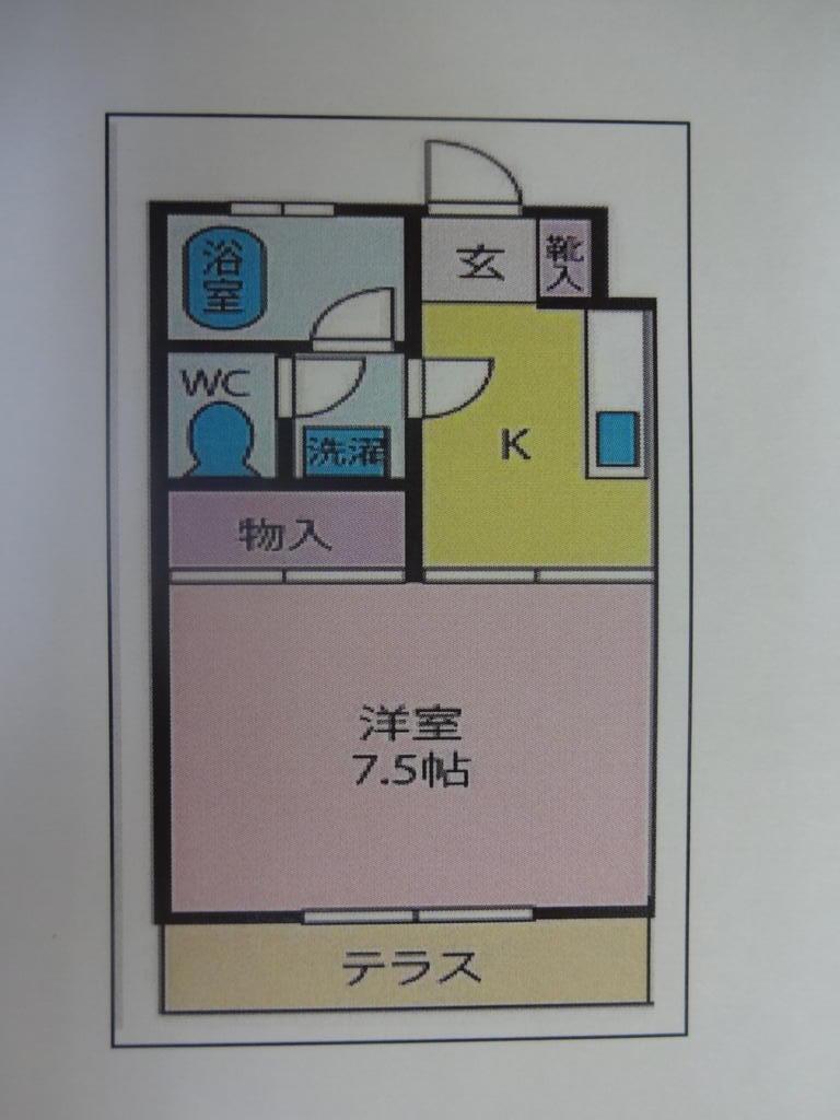 ニッコウハイツ3号館(1K/1階)の間取り写真
