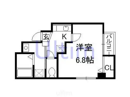 BLANCHE COURT(1K/2階)の間取り写真