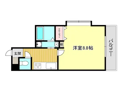 第17富山ビル(1K/2階)の間取り写真