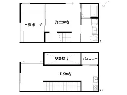 YS HOUSE禅昌寺10(1LDK/1階)の間取り写真