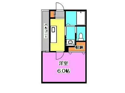 MARKDUO新狭山(1K/3階)の間取り写真