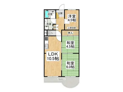 グリーン北塩屋(3LDK/2階)の間取り写真