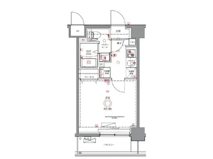 GENOVIA西川口II(1K/2階)の間取り写真