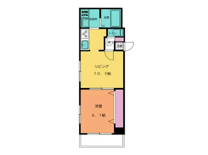 LIBERTA.K(1LDK/4階)の間取り写真