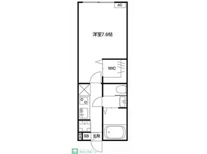 MQUARTO堀切菖蒲園(1K/3階)の間取り写真