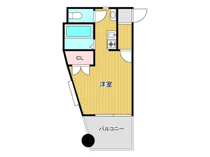 アリエス城野(ワンルーム/6階)の間取り写真