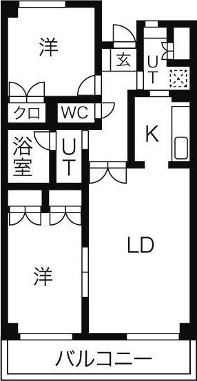 STAGE・M(2SLDK/3階)の間取り写真