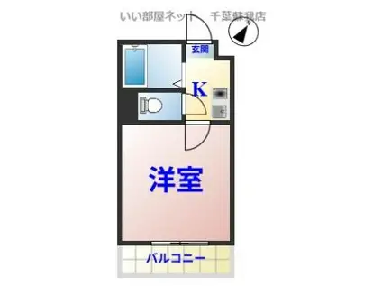 LILY浜野(1K/2階)の間取り写真