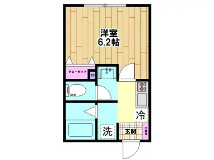 SONA COCO(1K/2階)の間取り写真