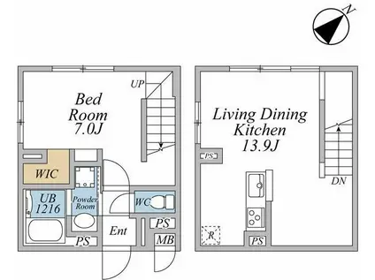 リーガランド武蔵小山アネックス(1LDK/4階)の間取り写真