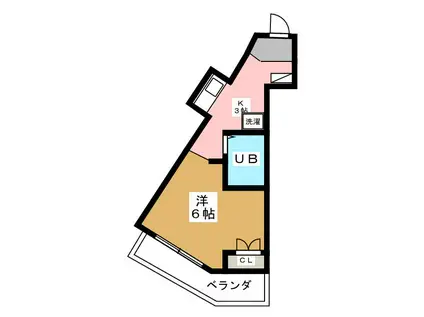 プロスペア横浜西口(ワンルーム/6階)の間取り写真