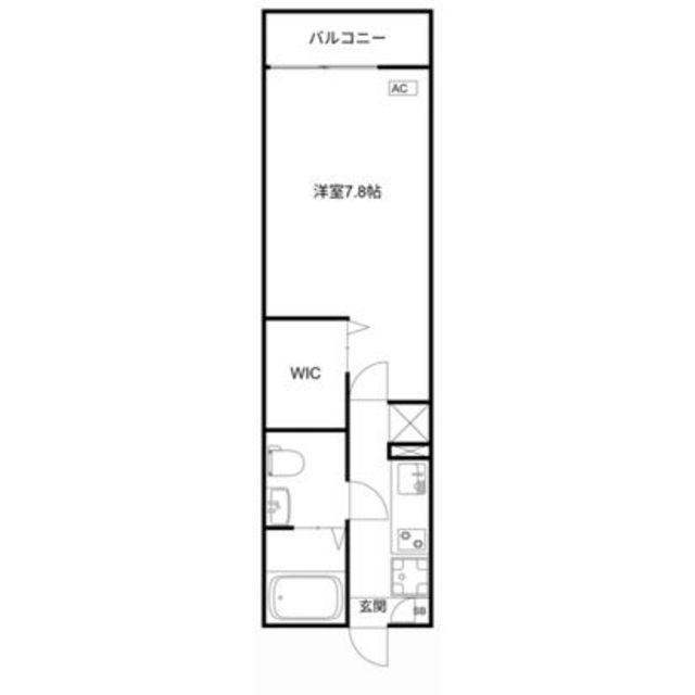 MQUARTO福生(1K/3階)の間取り写真