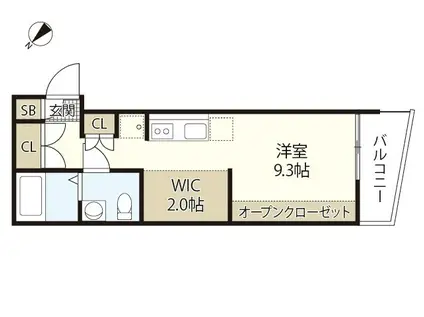 プリマヴェーラ大野ANNEX(ワンルーム/3階)の間取り写真