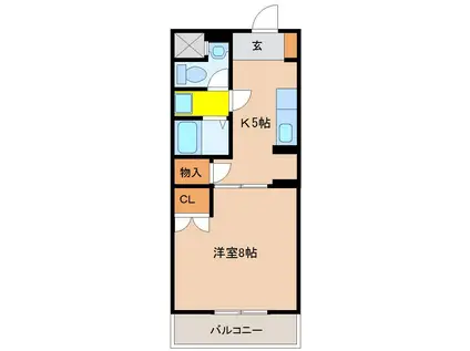 ANマンション(1DK/1階)の間取り写真