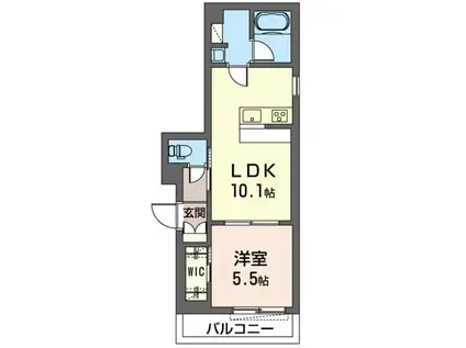 レガート(1LDK/3階)の間取り写真