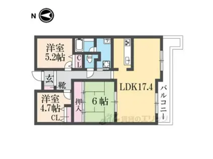 Iマンション広陵(3LDK/1階)の間取り写真