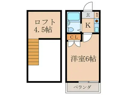 ドミール隆水(1K/1階)の間取り写真