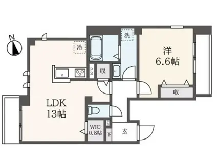 SETAGAYA QUATTRO 2213(1LDK/3階)の間取り写真