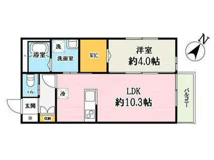 グレイスII(1LDK/2階)の間取り写真