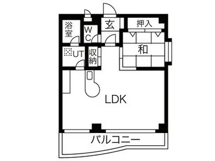 ラヴィアンムロガ(1LDK/6階)の間取り写真