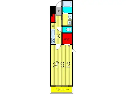 BLUE FORT(1K/3階)の間取り写真