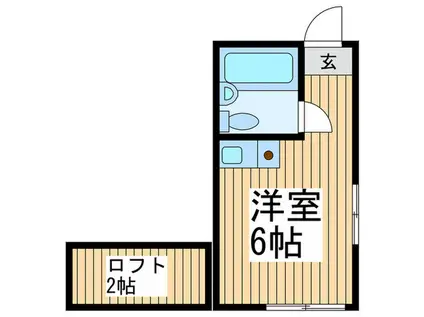 グリーンハイツ(ワンルーム/1階)の間取り写真