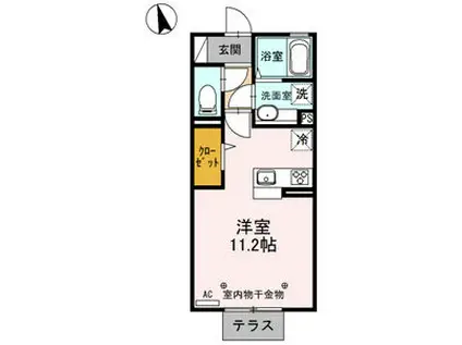 ファミーユ(ワンルーム/3階)の間取り写真