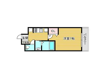 エール青木(1K/3階)の間取り写真