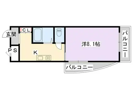 パレやましな佐わらび(1K/3階)の間取り写真