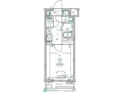 ディアレイシャス等々力(1K/3階)の間取り写真