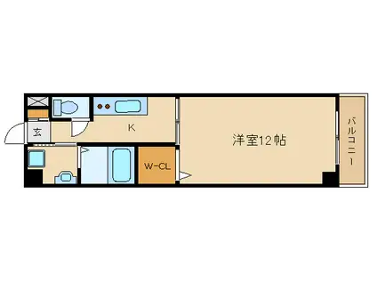 プラマー3番館(1K/2階)の間取り写真