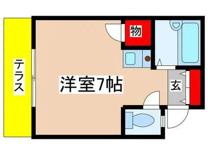 メゾンZ(ワンルーム/1階)の間取り写真