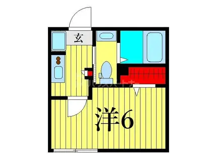 VALSHE高砂(1K/1階)の間取り写真