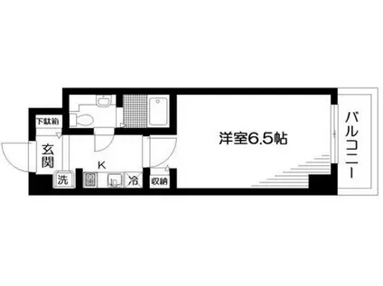 シャイン小石川(1K/3階)の間取り写真