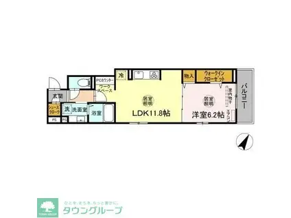 グリシーヌ五井(1LDK/3階)の間取り写真