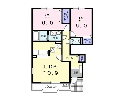 ル シェール(2LDK/1階)の間取り写真