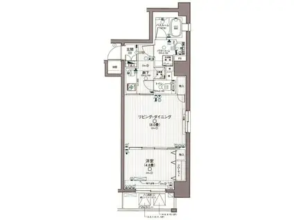 日神デュオステージ御徒町(1LDK/5階)の間取り写真