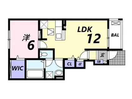 MUKO7-SKTI(1LDK/1階)の間取り写真